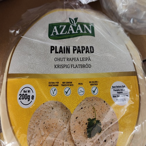 Azaan Plain Papad 200g