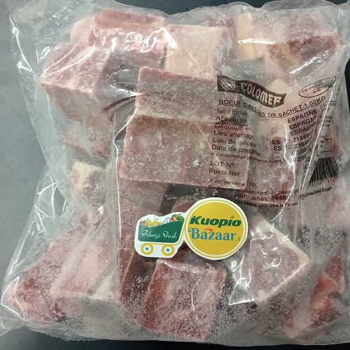 Frozen Beef Cubes Boneless 1kg