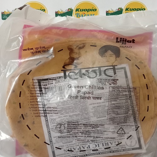 Lijjat Green Chilli Papad 200g