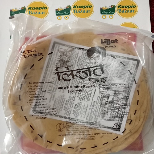 Lijjat Jeera Papadums 200g